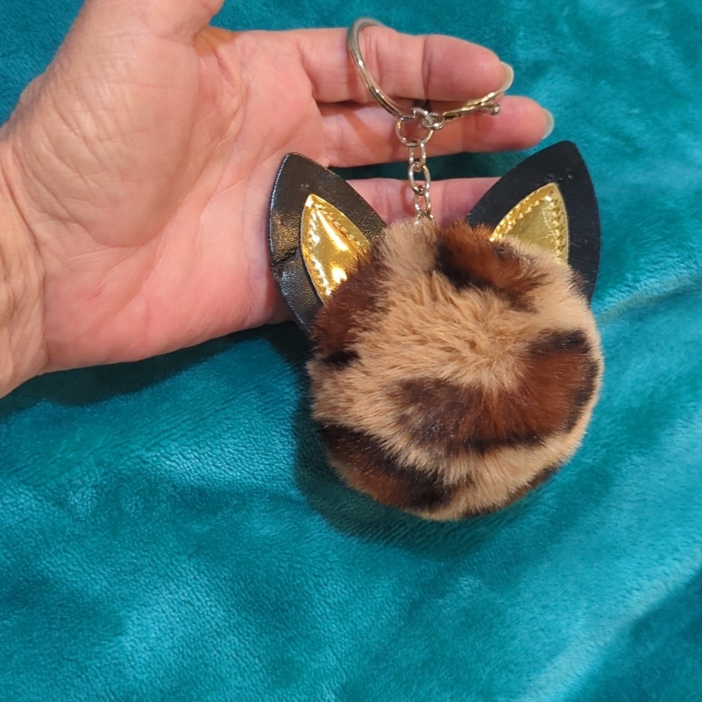 Furry with ears key chain/ Bag Charm